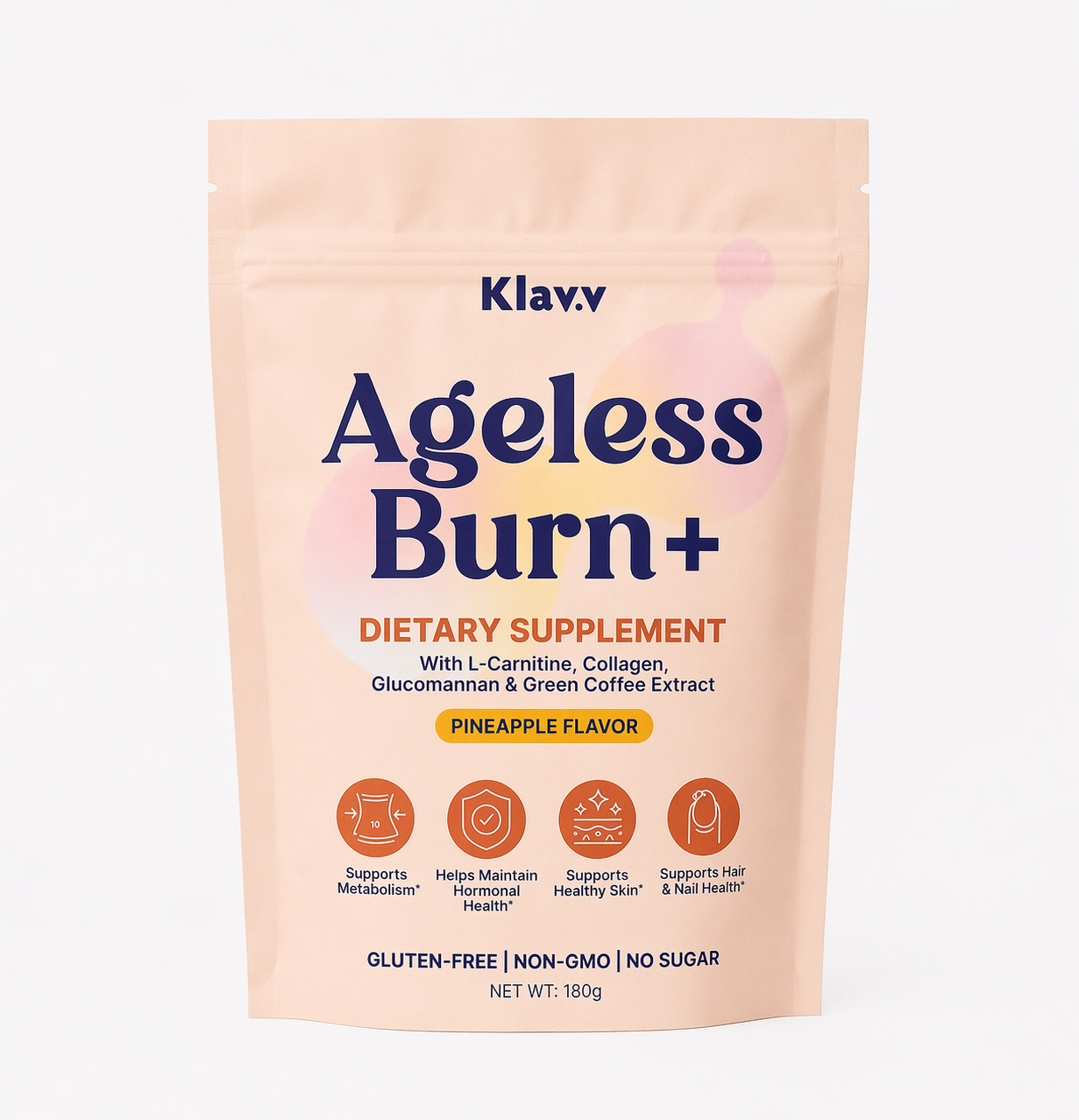 Klavv Ageless Burn+ — daily metabolism and hormonal support powder